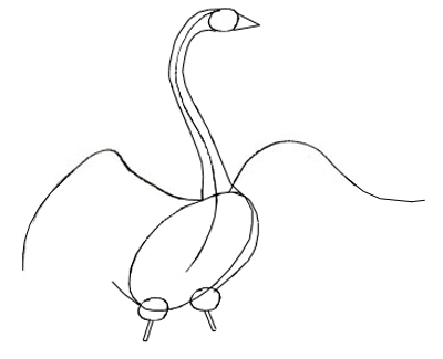 儿童画，怎么教孩子画一只小天鹅？