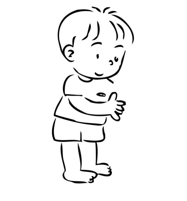 小朋友洗手简笔画