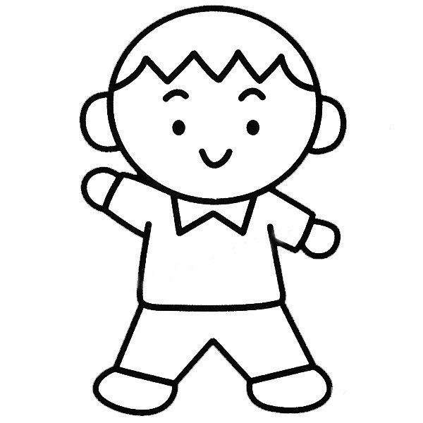 简单好学的小男孩简笔画