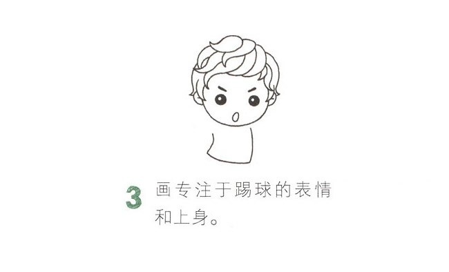儿童简笔画足球运动员