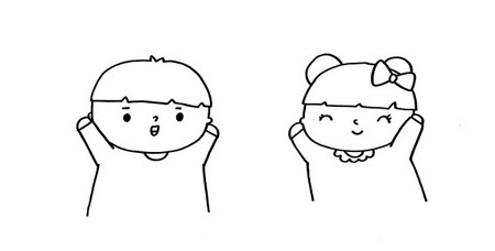 男孩女孩简笔画