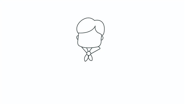 少先队员儿童简笔画