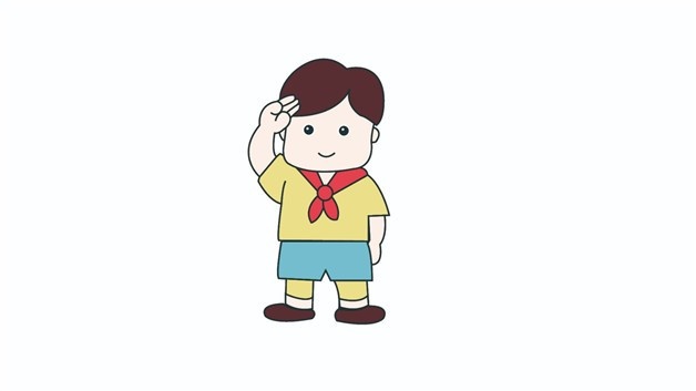 少先队员儿童简笔画