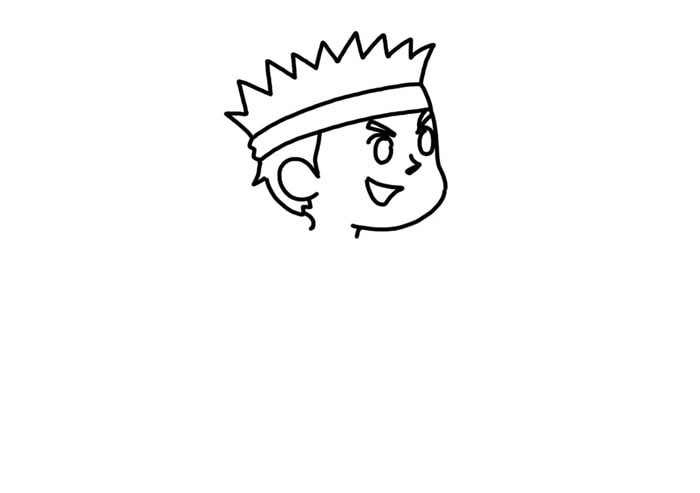 打篮球的小男孩儿简笔画