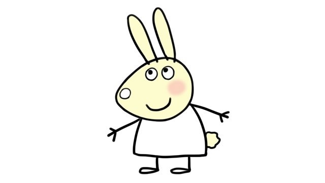 小猪佩奇小兔瑞贝卡简笔画