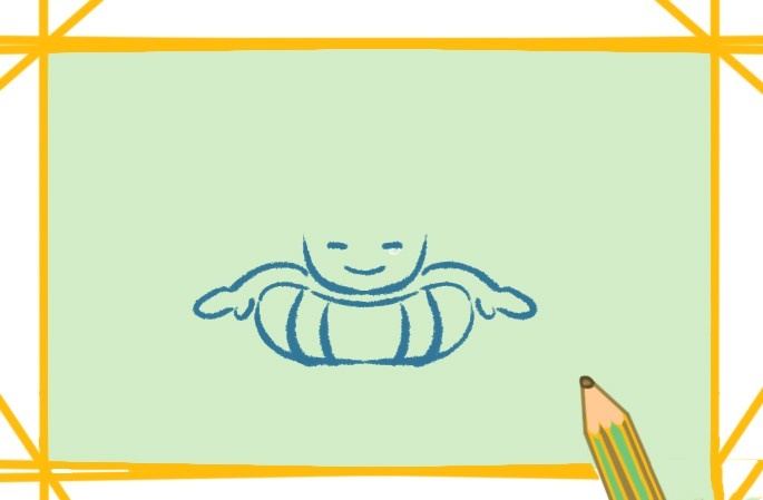 游泳的男孩简笔画