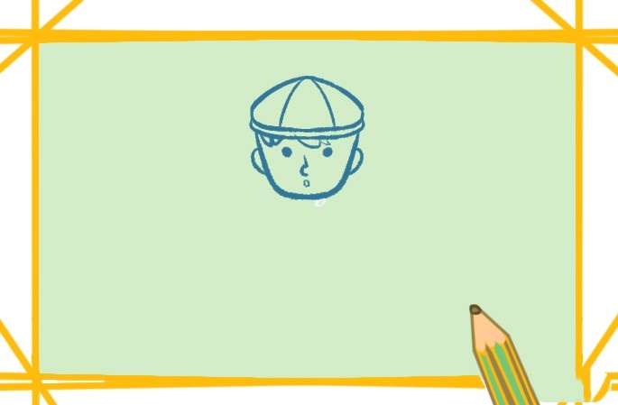 上学的男孩简笔画