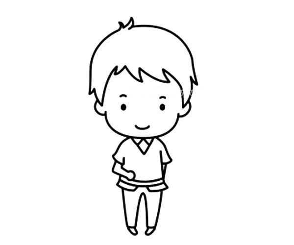 简单六步画出可爱的小男孩