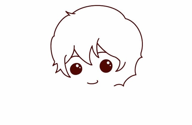 优雅小男孩简笔画