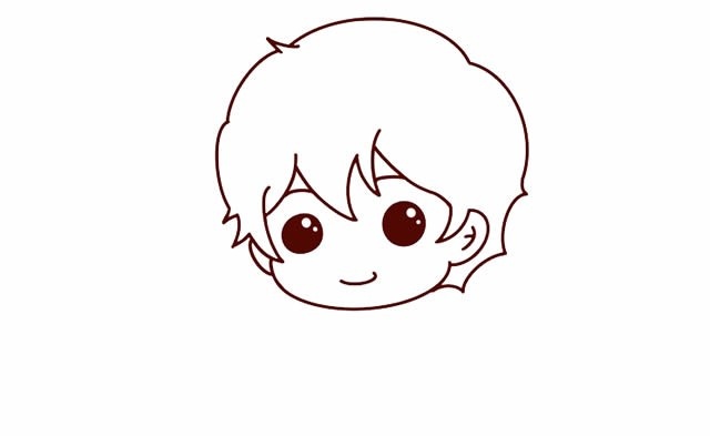优雅小男孩简笔画