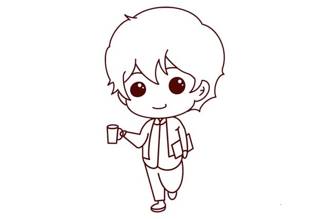 优雅小男孩简笔画