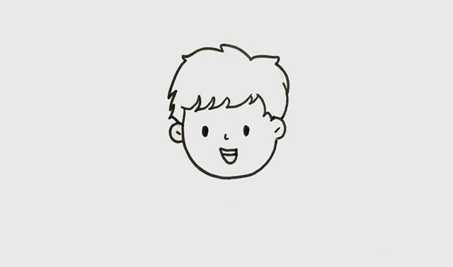 小男孩简笔画