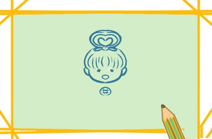 小女孩拿话筒唱歌简笔画