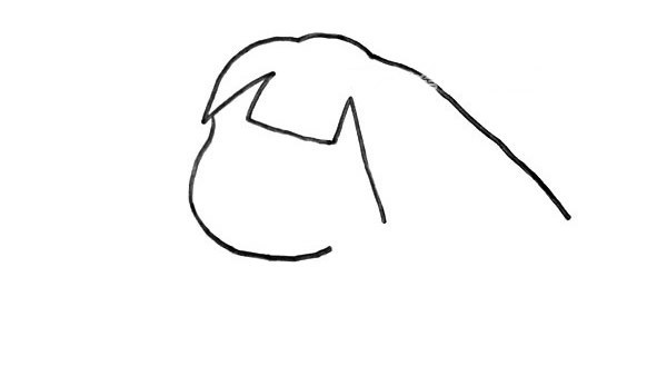 欢乐的小女孩简笔画