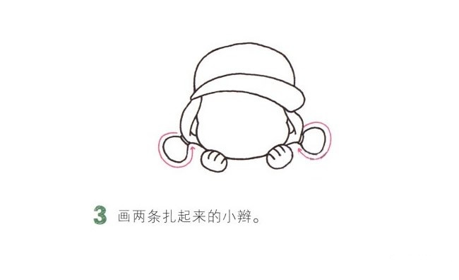 小女孩儿童简笔画