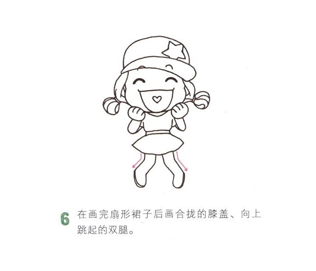 小女孩儿童简笔画