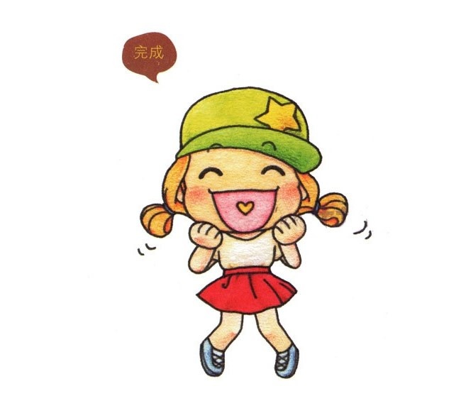 小女孩儿童简笔画