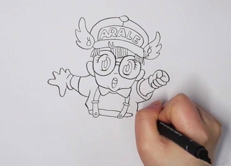 阿拉蕾最简单的简笔画画法