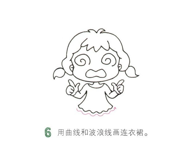 可爱系女孩简笔画