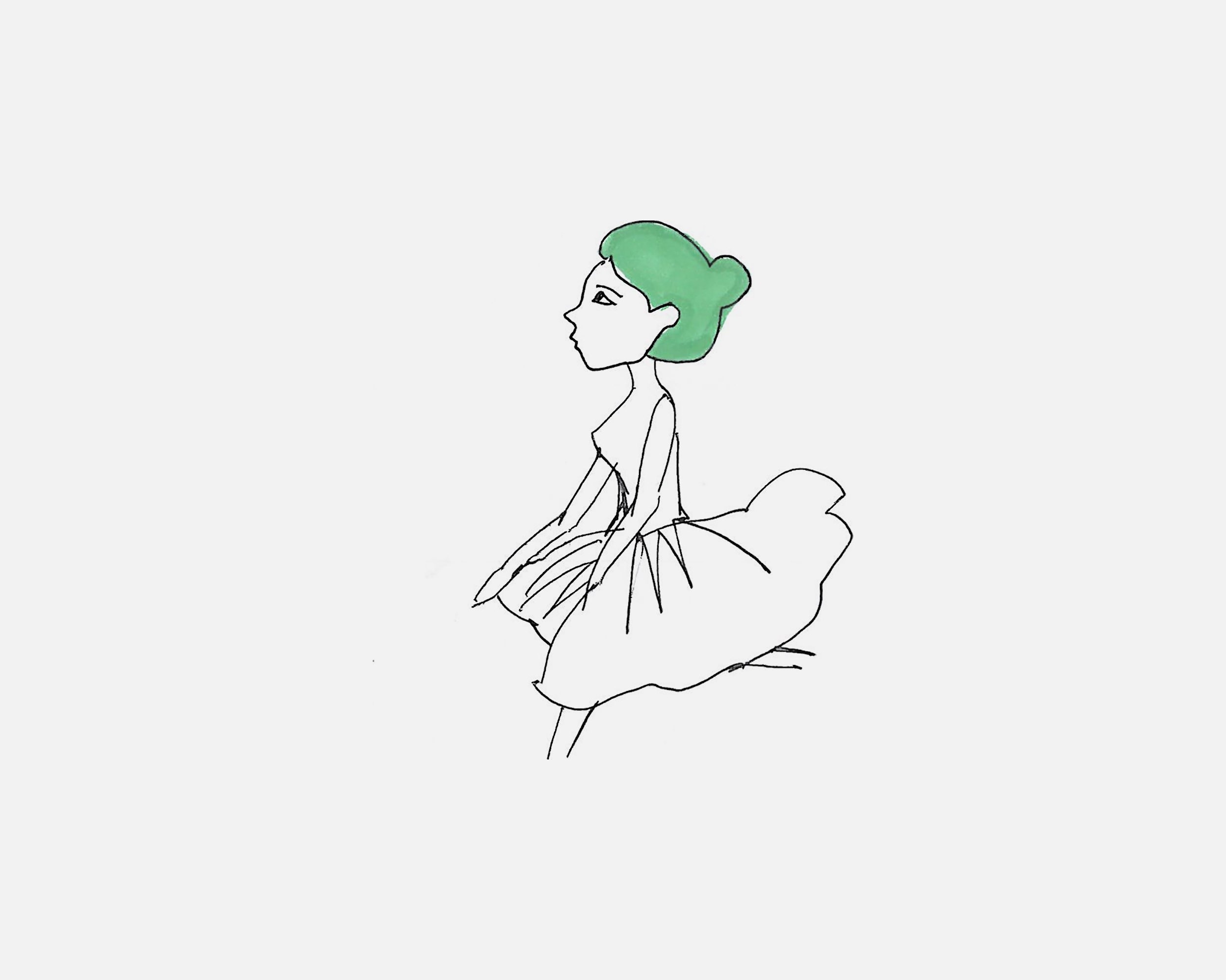 跳芭蕾舞的女孩简笔画