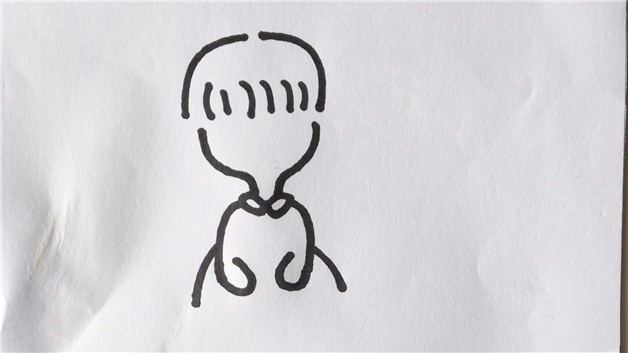 小女孩头像简笔画