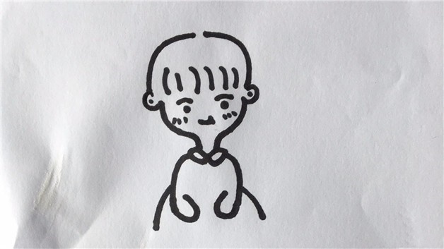 小女孩头像简笔画