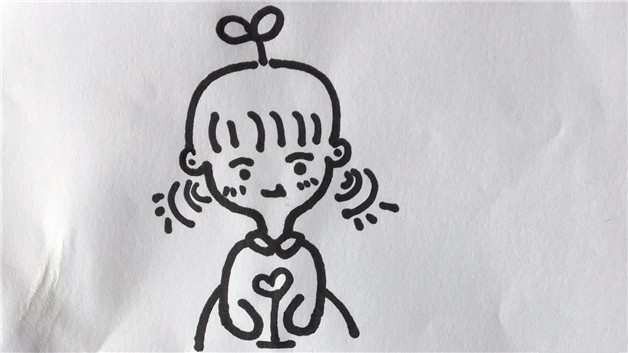 小女孩头像简笔画