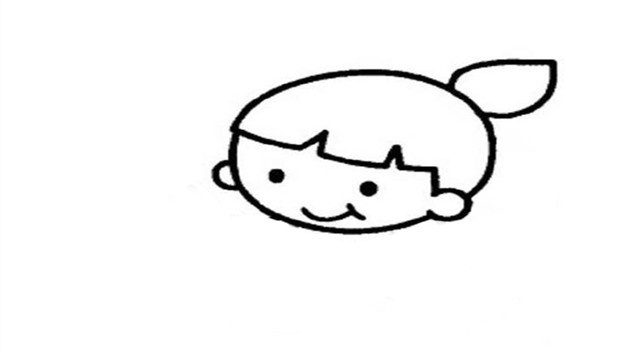 小朋友吃饭简笔画