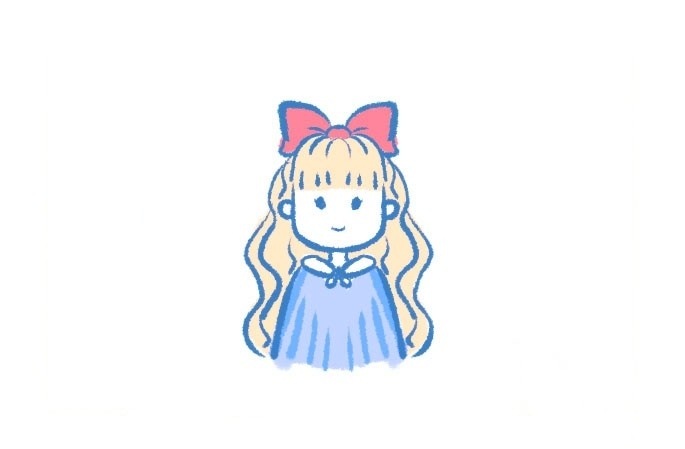 金发女孩画法步骤