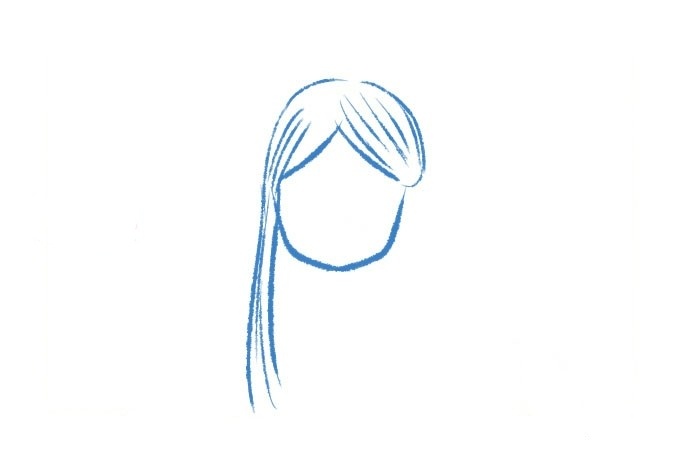 5步画女生画法 