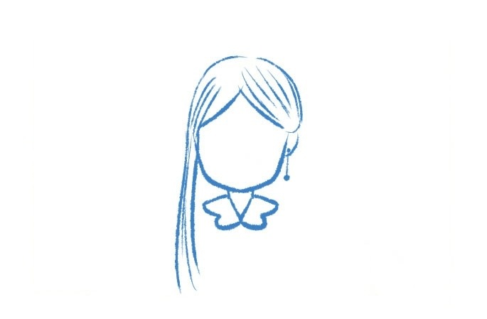 5步画女生画法 