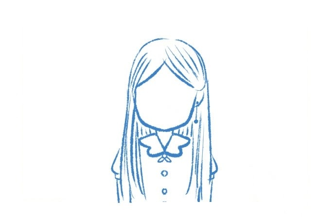 5步画女生画法 