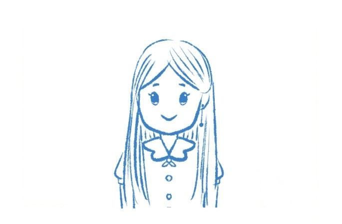 5步画女生画法 