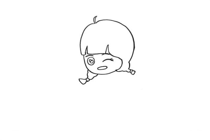 劳动的小女孩简笔画扫地