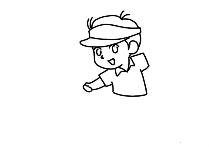 打羽毛球的小女孩怎么画简笔画