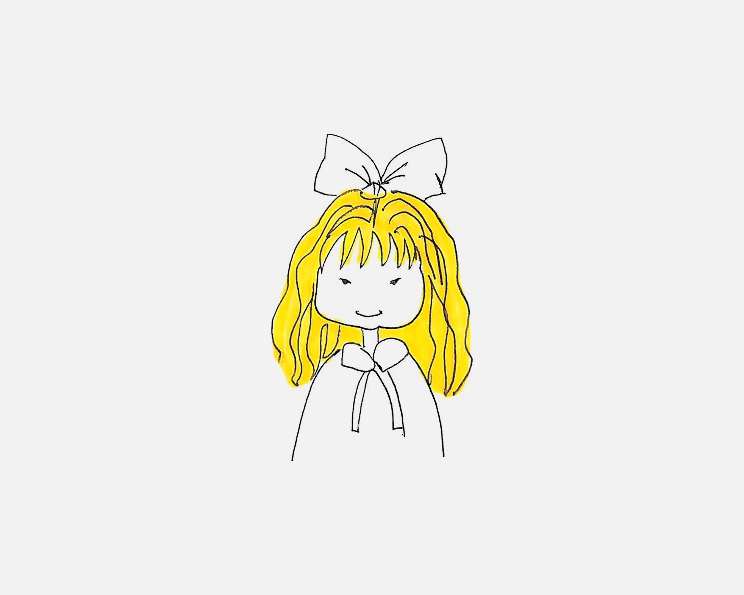 外国的小女孩简笔画