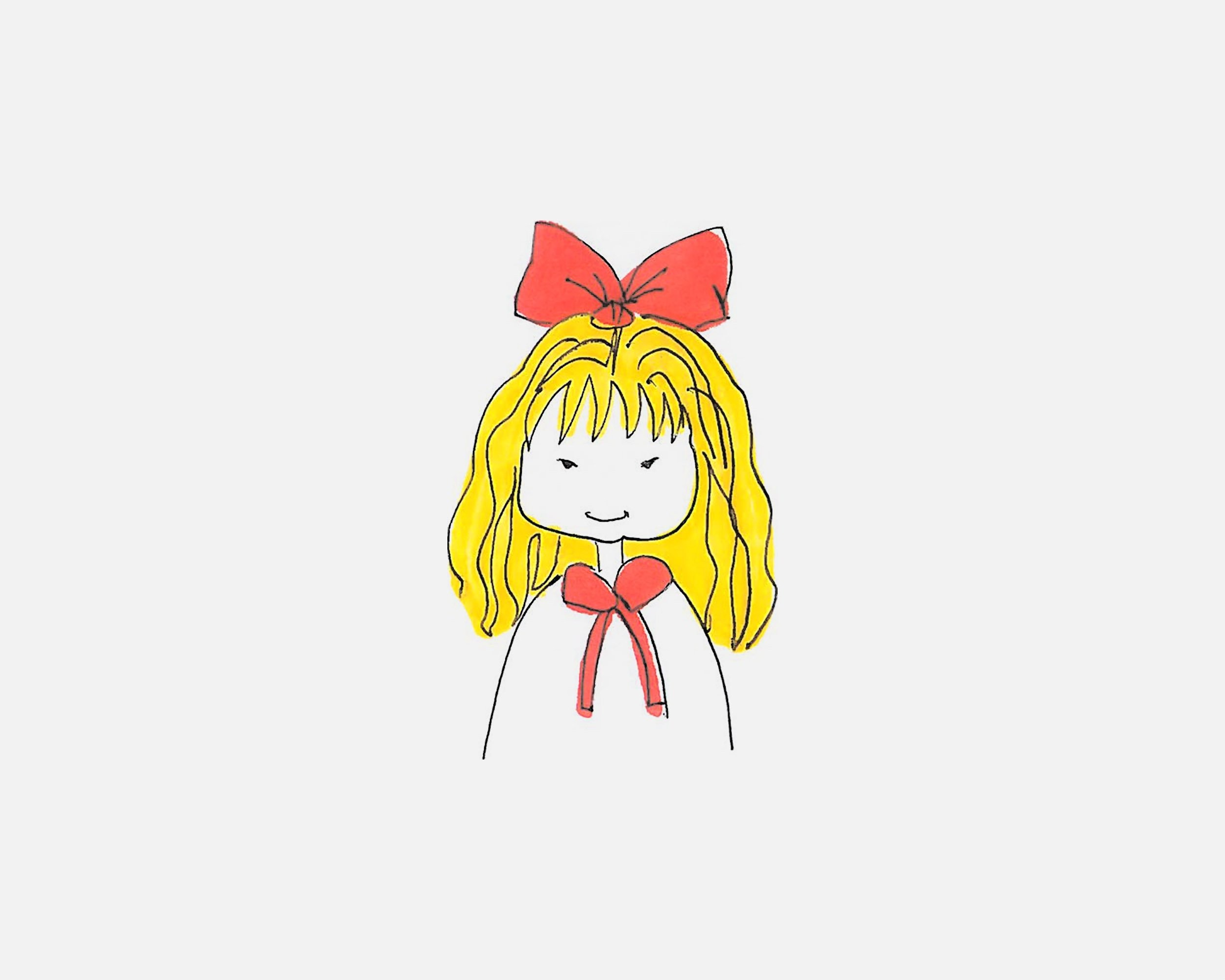 外国的小女孩简笔画