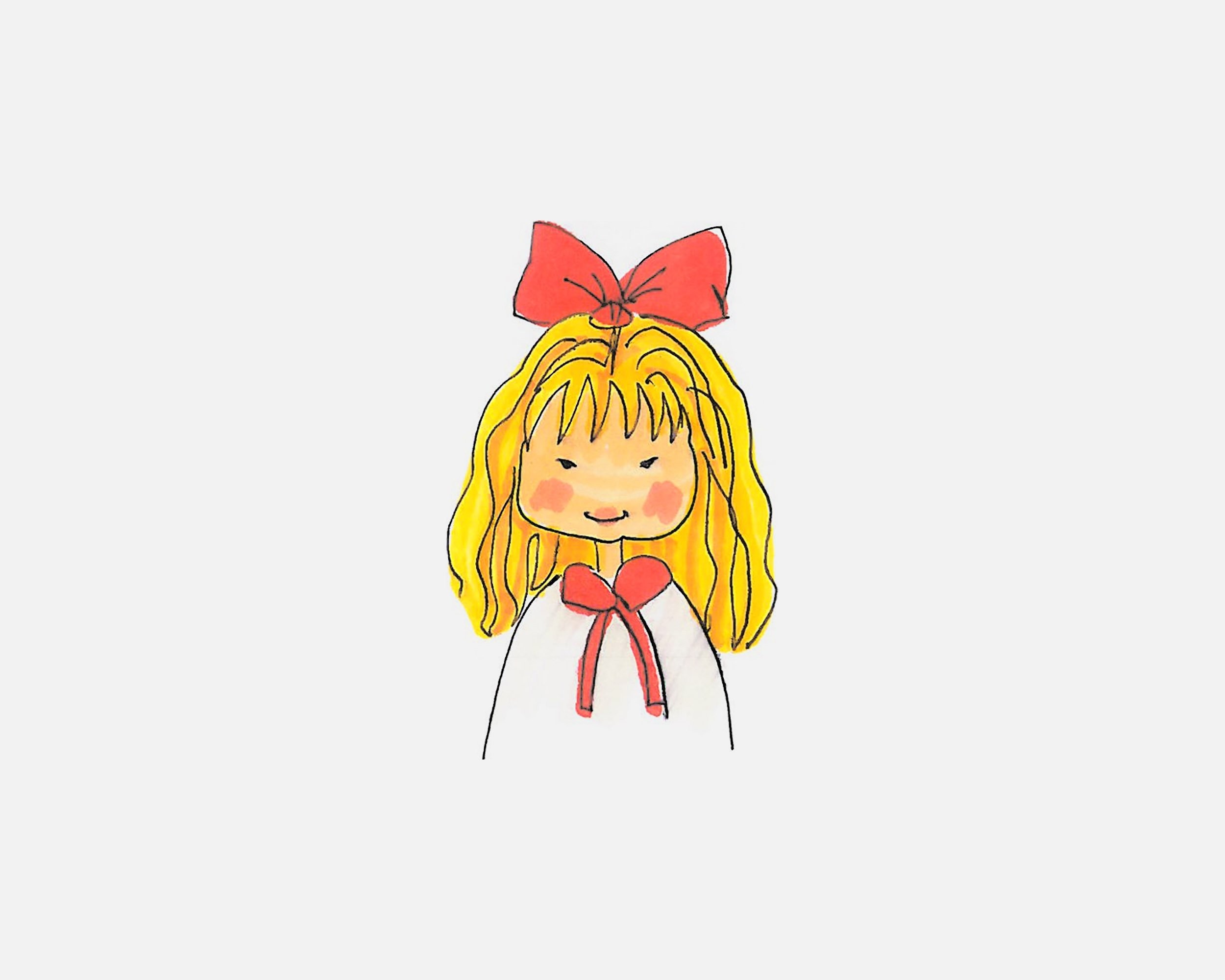 外国的小女孩简笔画
