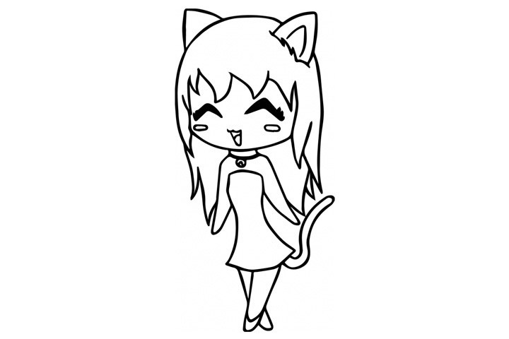 美少女简笔画图片2