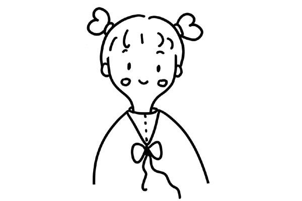 简笔画美女小头像图片1