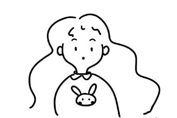 简笔画美女小头像图片3