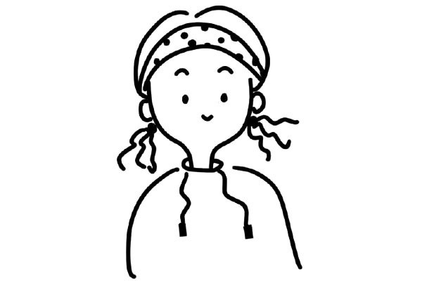 简笔画美女小头像图片4