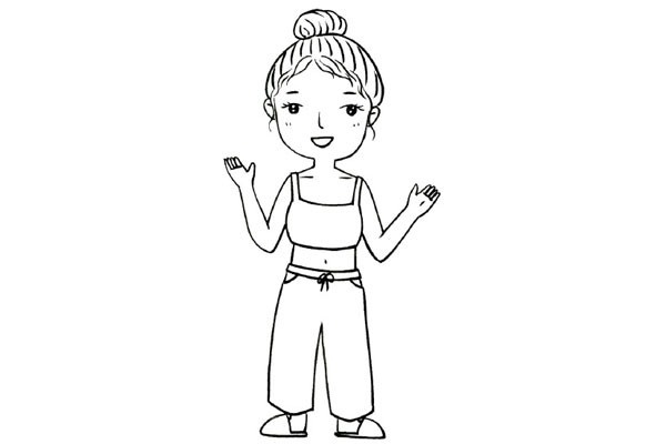 时尚小仙女简笔画图片