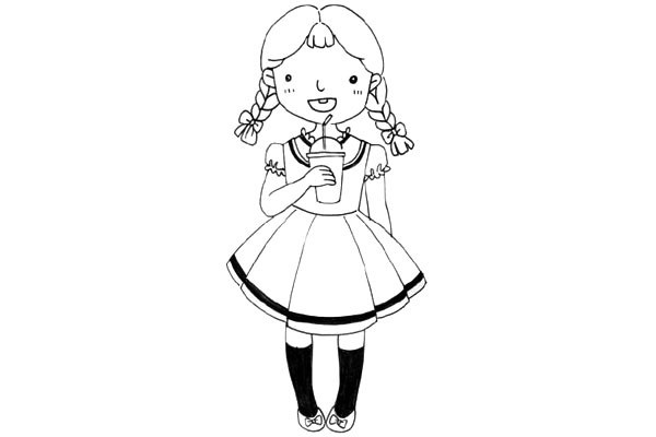 超可爱的小仙女人物简笔画