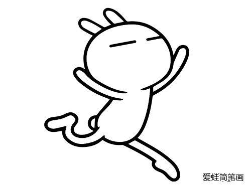 活蹦乱跳的兔斯基简笔画