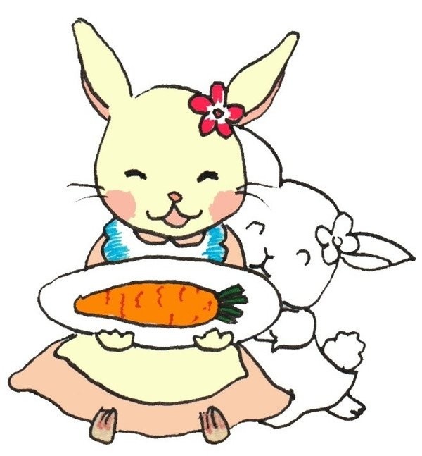 小白兔的简笔画