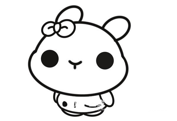 卡通兔子简笔画