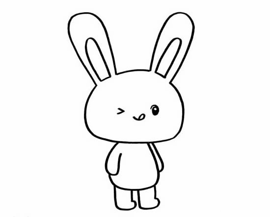 卡通小兔子简笔画