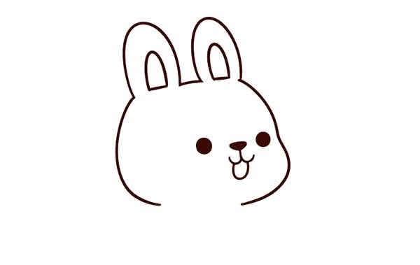 抱着胡萝卜的小兔子简笔画
