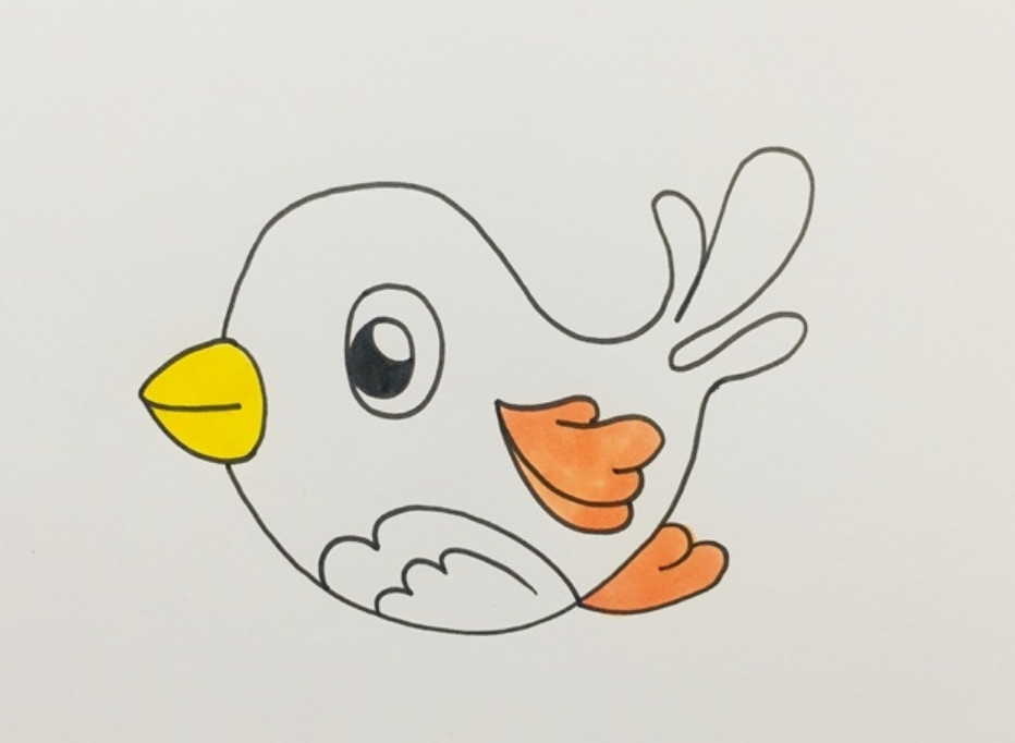 小鸟飞怎么画才简单漂亮